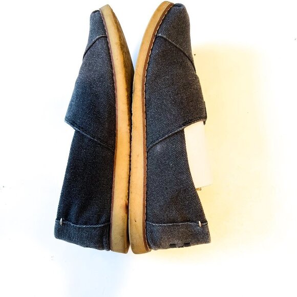 TOMS Alpargata Crepe 10010930 Black Washed Canvas Size 8 - Picture 7 of 10